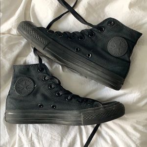All Black Converse